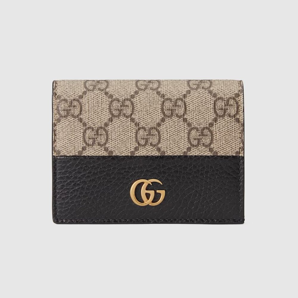 GG Marmont Bi-colour Card Case Wallet